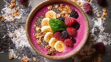 mixed fruit salad with barley