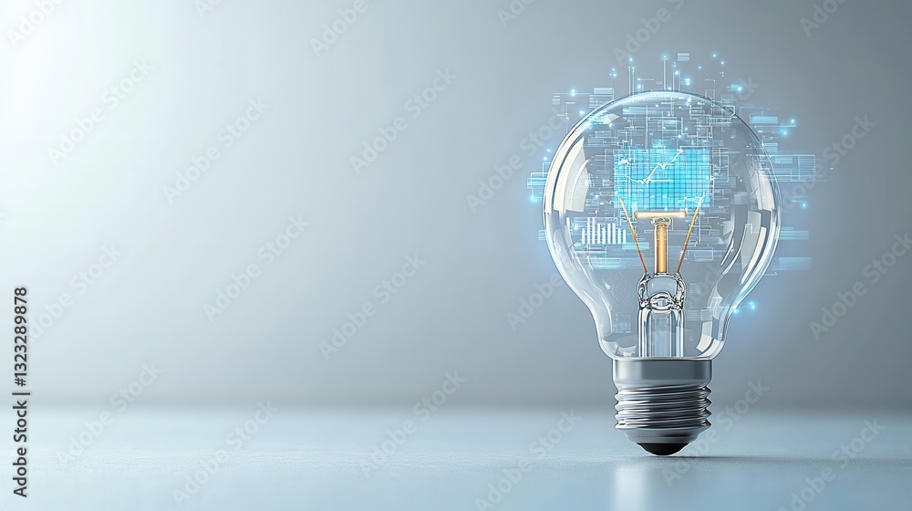 Aufkleber radiant digital globe lightbulb representing the power of innovation technology and interconnectivit
