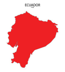 ecuador in red colour and with trasparent backgrounde