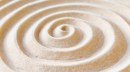 Naklejka premium Sand Spiral Design in Zen Garden