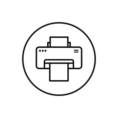flat design printer vector icon
