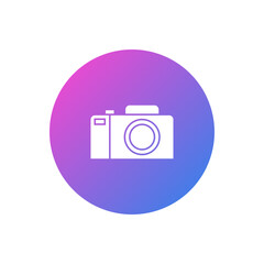 flat design camera vector icon