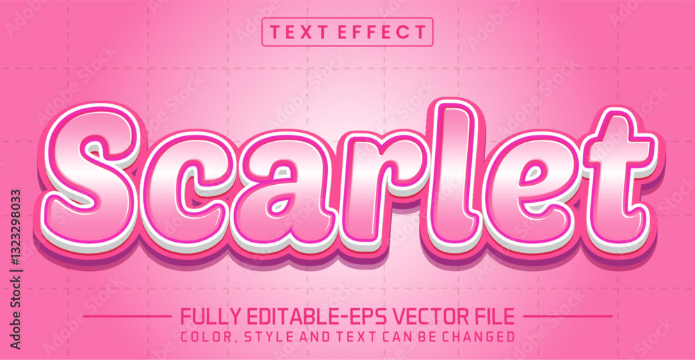 Poster scarlet font text effect editable