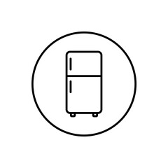 flat design refrigerator vector icon
