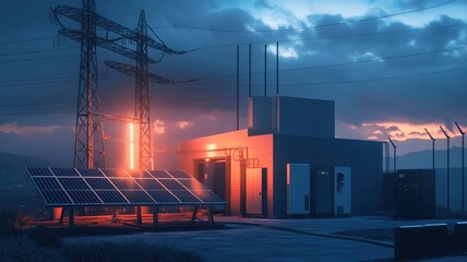 An outdoor solar panel array featuring advanced backup power systems for sustainable energy solutions.