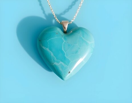 heart shaped pendet and necklace