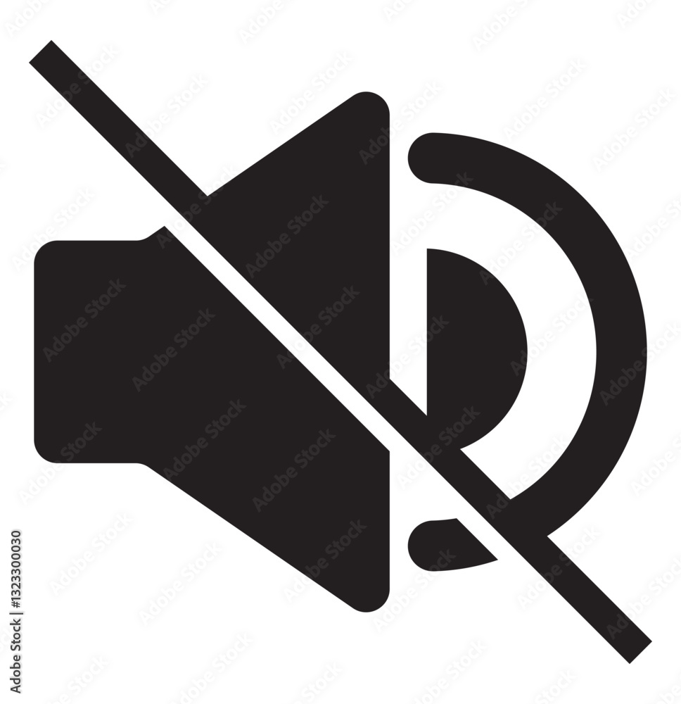 Poster sound off icon vector. speaker icon vector. sound volume mute. loudspeaker icon vector . 1176