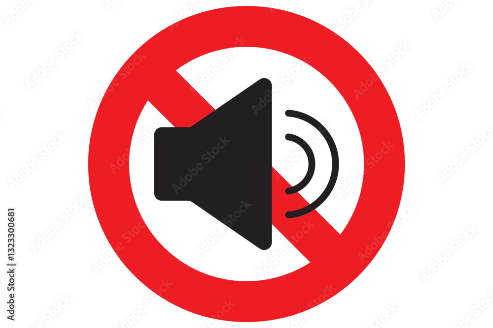 Poster sound off icon vector. speaker icon vector. sound volume mute. loudspeaker icon vector . 1176