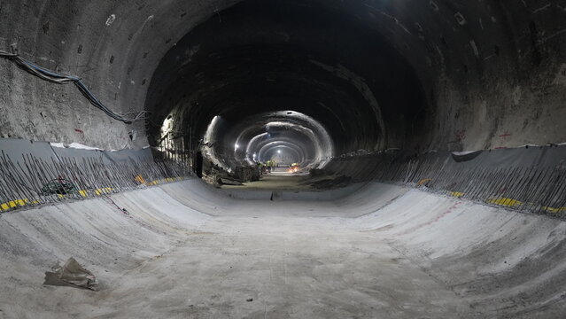 Tunnel excavated with NATM (New Austrian Tunnelling Method)