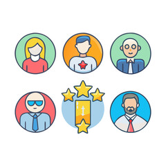 set of business icons