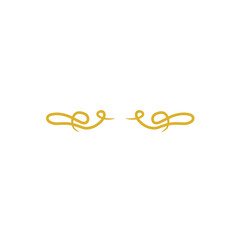 curly line divider gold