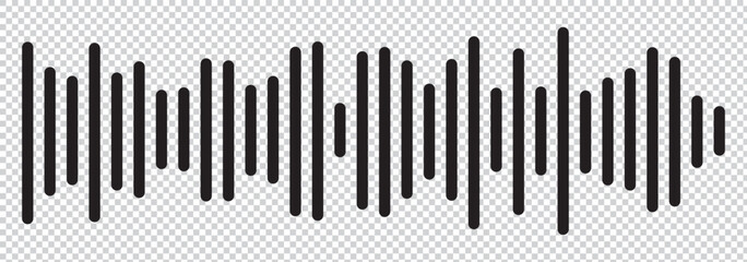 sound icon set. digital recorder voice audio wave vector symbol. soundwave frequency icon in black and white color. 1176