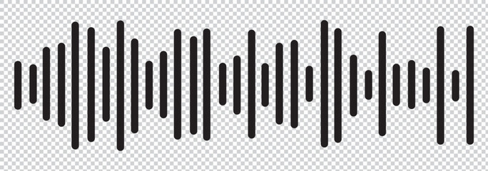 sound icon set. digital recorder voice audio wave vector symbol. soundwave frequency icon in black and white color. 1176