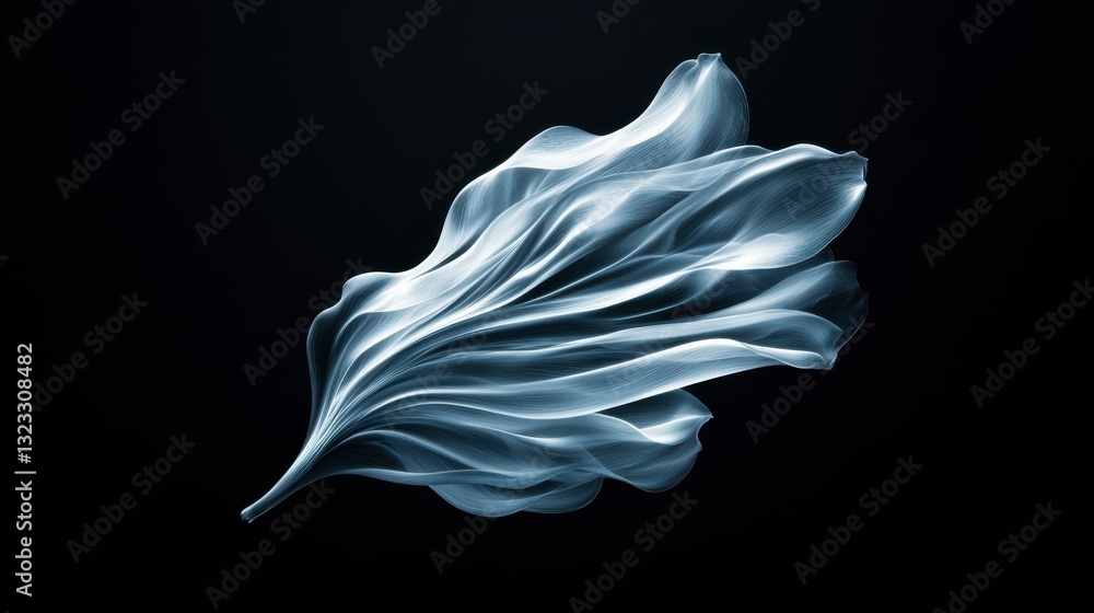 Poster mesmerizing abstract composition of fluid ethereal waves and swirls of light and shadow graceful dyn