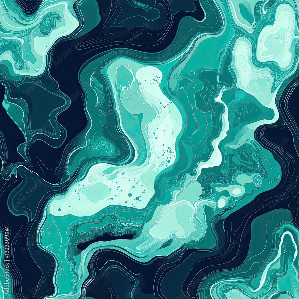 Poster abstract aurora borealis seamless pattern stunning map design for textile web and print