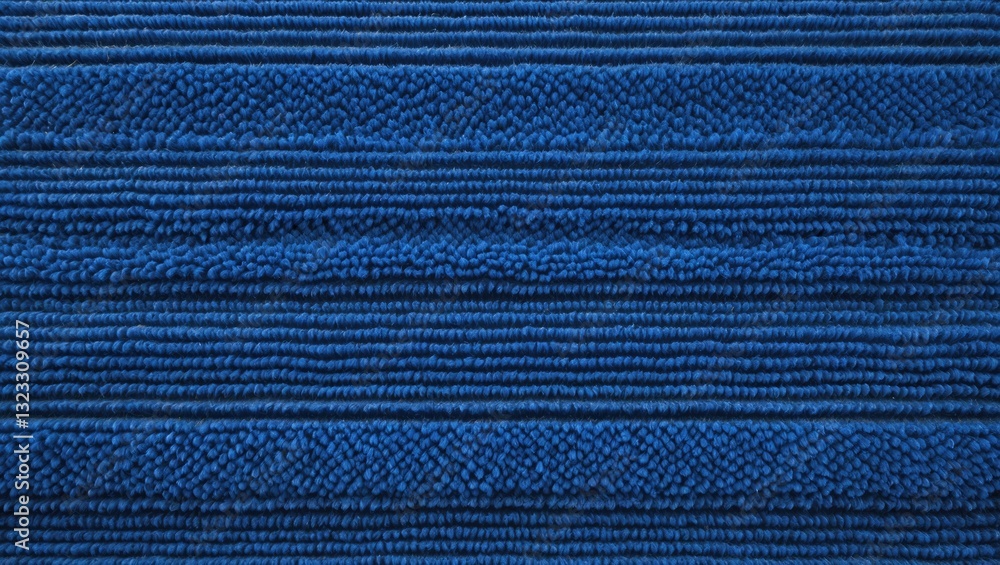 Poster deep blue textured carpet background with horizontal lines and subtle variations, perfect for interi