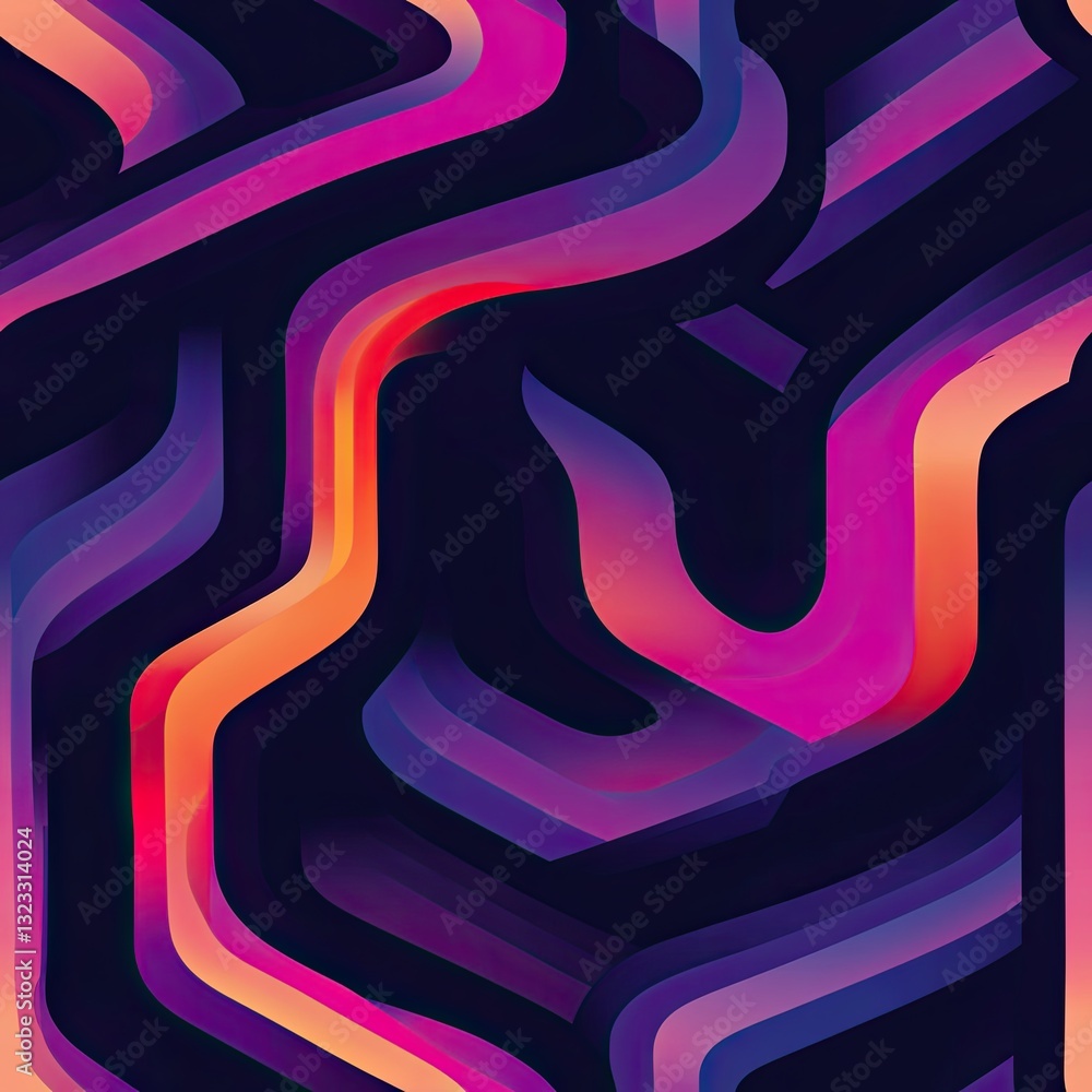 Poster abstract roadmap seamless pattern irregular paths colorful design for branding