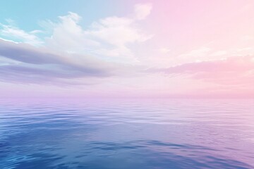 Obraz premium Soft pastel gradient sky merging with calm ocean hues