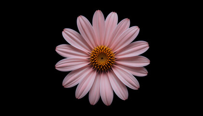 Elegant Pink Daisy Against a Dark Background
