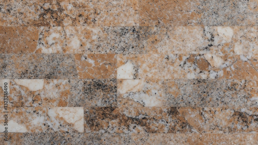 Poster textured stone surface featuring warm tones of browns, golds, and tans arranged in a rectangular pat