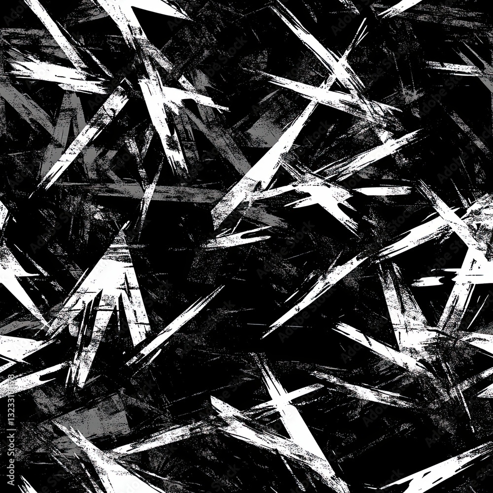 Poster abstract scribble jagged edges seamless pattern design for fashion web and print