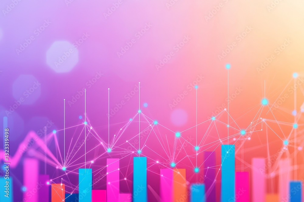 Poster determination of entrepreneurship growth mindset concept. colorful data visualization with charts an