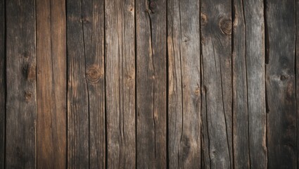 Textured aged wooden planks in varying shades of brown and gray arranged vertically, creating a rustic backdrop with natural imperfections.