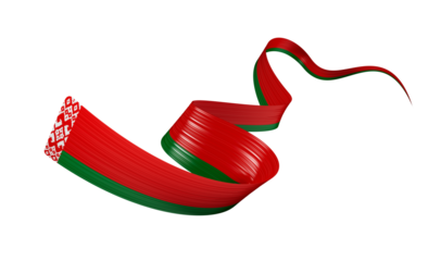 3d Flag Of Belarus 3d Waving Ribbon Flag Isolated On White Background 3d Illustration