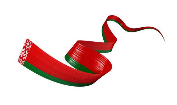 3d Flag Of Belarus 3d Waving Ribbon Flag Isolated On White Background 3d Illustration