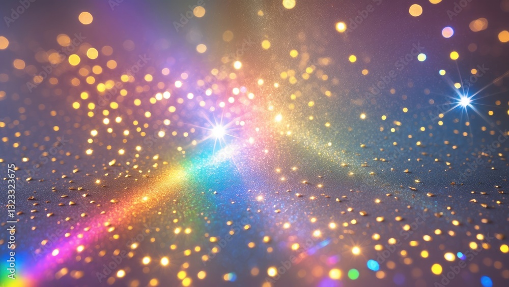 Aufkleber colorful abstract background texture with shimmering rainbow hues and sparkling glitter scattered th