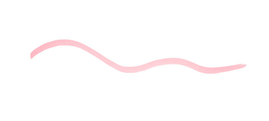 Draw a pink pencil line isolated on a transparent background.