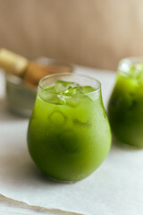 Iced pure matcha green tea