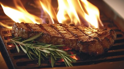 Grilling perfect steak backyard barbecue food photography warm atmosphere close-up culinary expertise