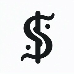 Fototapeta premium Minimalist Dollar Sign with Dots