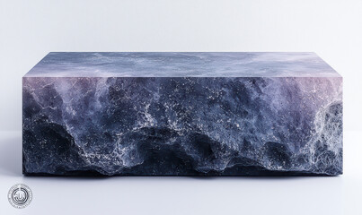 Cosmic Monolith Luxury Indigo Marble Block