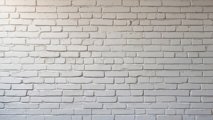 Obraz premium Vintage whitewashed brick wall texture background showcasing varying shades of white and light gray with a horizontal layout perfect for wallpapers.