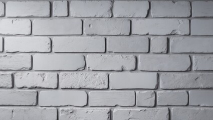 Obraz premium Gray textured brick wall background with even horizontal layout showcasing vertical and horizontal mortar lines in a neutral tone.