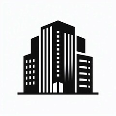 Obraz premium Monochrome Metropolis Abstract Skyscraper Silhouettes