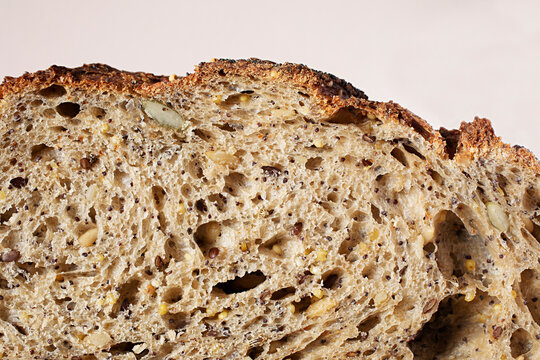 Close up of wholegrain bread