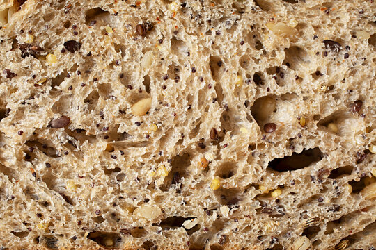 Close up of wholegrain bread