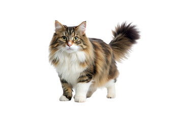 Cymric (Long-haired Manx) Cat PNG Image &ndash; Transparent Background Download