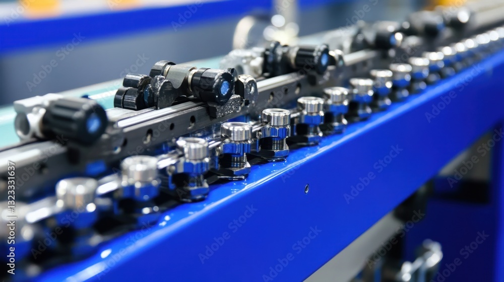 Poster a high-speed automated packaging line wrapping and sealing products efficiently