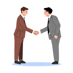 Fototapeta premium An illustration of a handshake, symbolizing a professional business partner agreement and partnership.