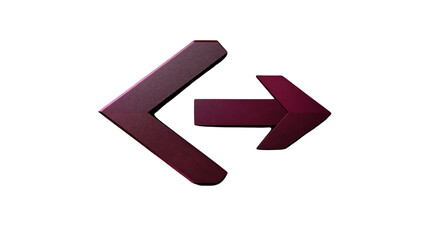 3D Metallic Forward and Backward Arrows