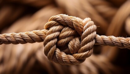 intricate weaving a close up of a natural rope knot