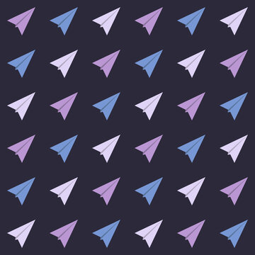 Colorful paper airplanes