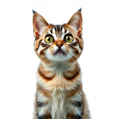 Fototapeta premium banye surprised cat isolated on transparent background