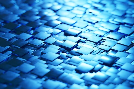 Blue cubes background