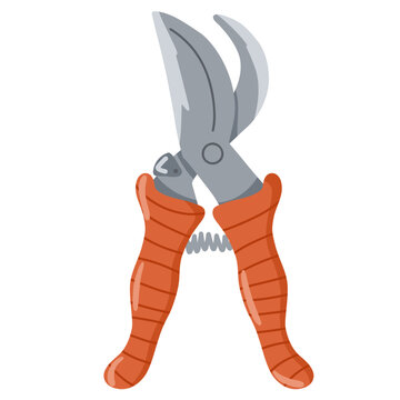 orange handled garden shears clip art preview