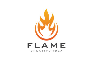 Creative Fire and Flame Logo Design Template